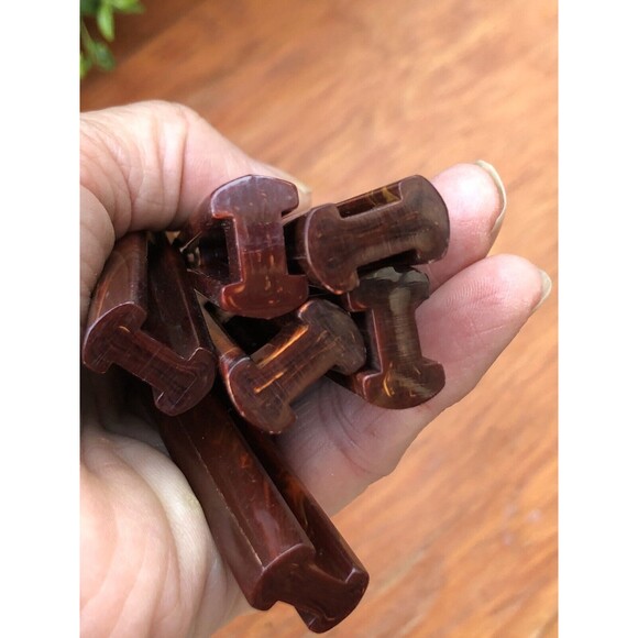 Stanhome Bakelite Kitchen Table Knives Stainless Steel Set of 6 Vintage - Picture 7 of 9